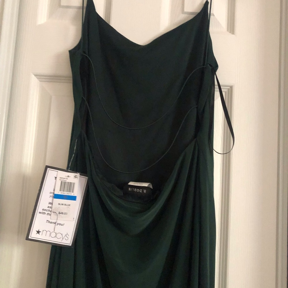 B.Darlin Mini Dress In Dark Green Color Backless - Picture 6 of 6